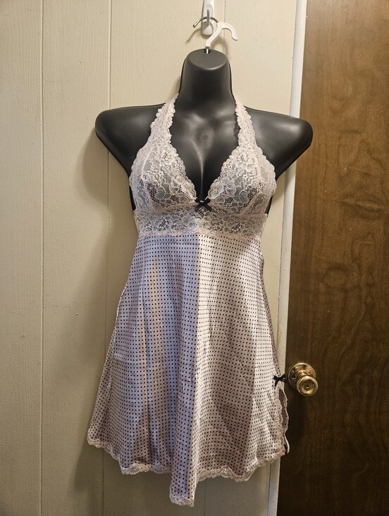 Victoria's Secret Other - NWOT Victoria's Secret Pale Pink Lace Halter Chemise